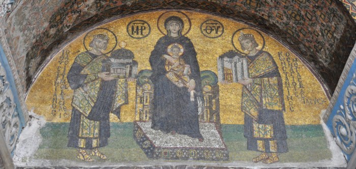 Emperor-Constantine-And-Justinian-Mosaic-Hagia-Sophia