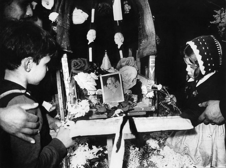 Picture taken in August 1952 in Buenos Aires of Ev